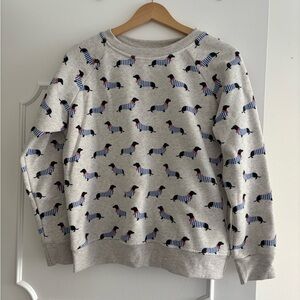 Gray Dachshund Pattern Sweatshirt